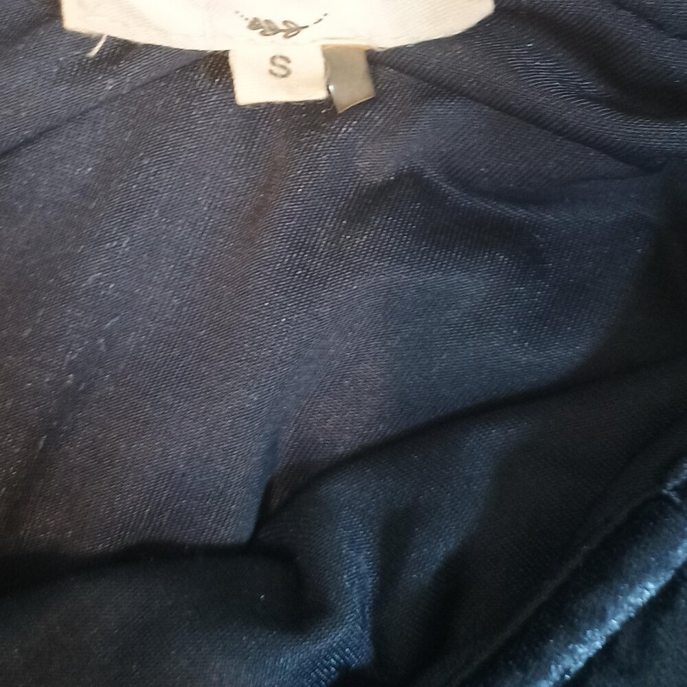 Anthropologie Entro/Ruffle Blouse/Womens Small/Royal Blue/Velvet Whimsigoth - Picture 4 of 11